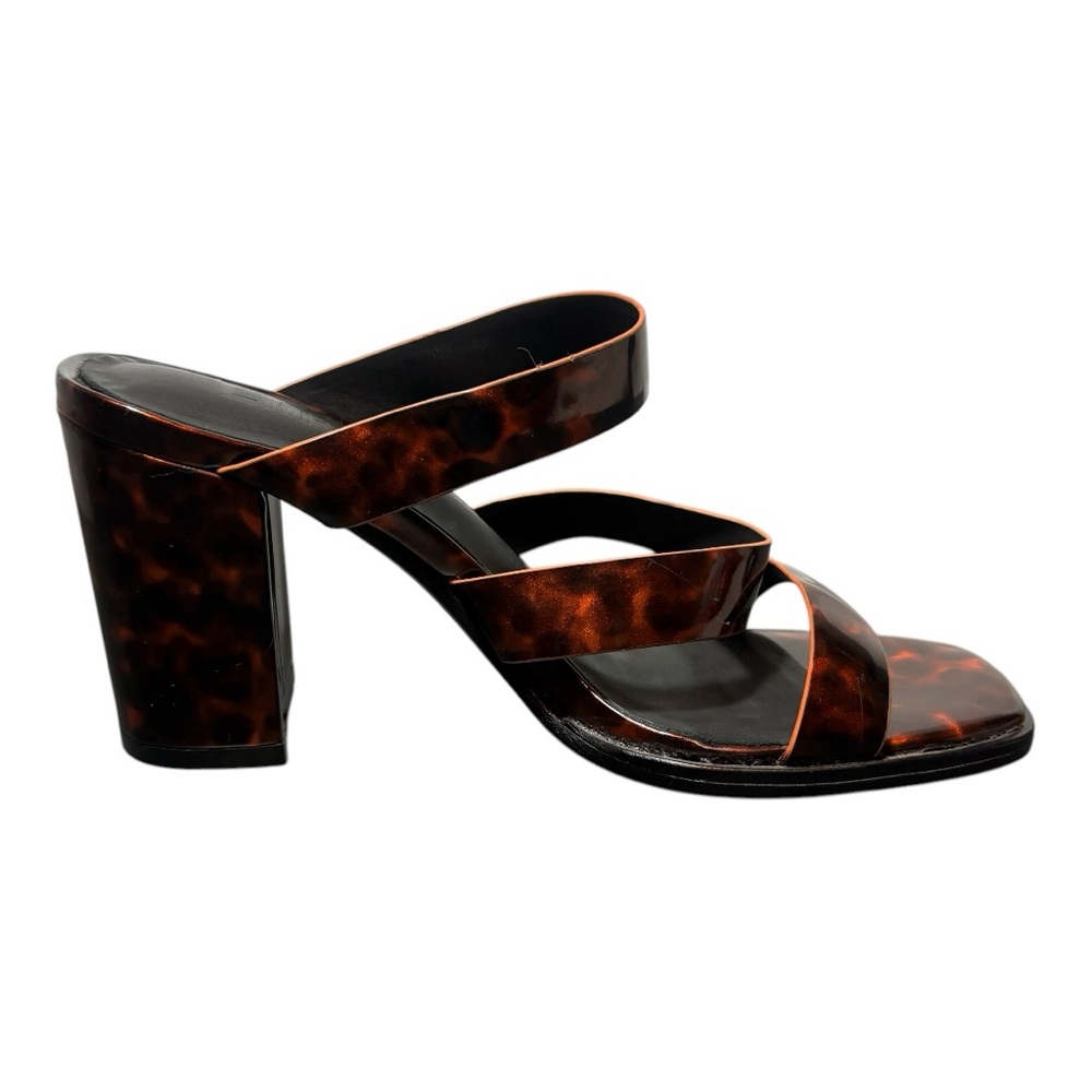 LMS Tortoise Shell Block Heel Sandals